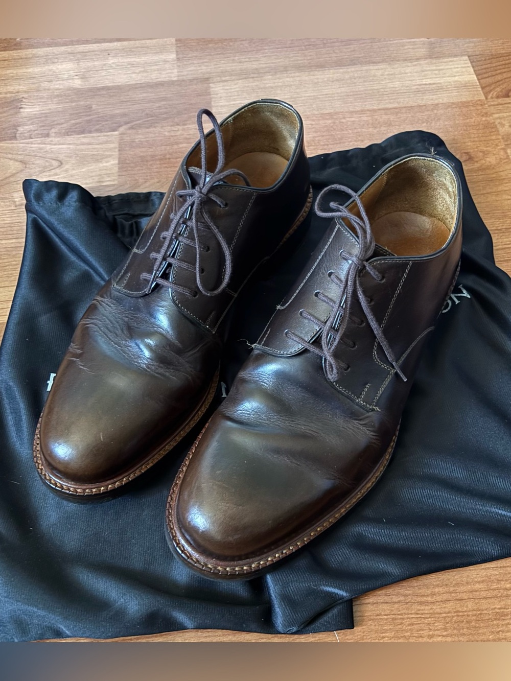 Men’s Beckett Simonon brown leather oxfords dress shoes size 8